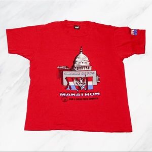 Vintage Drug Free America Marathon T-Shirt